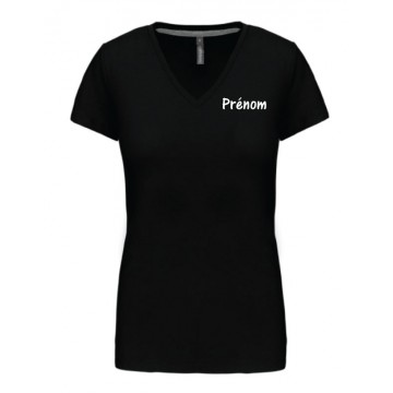 Tee-shirt col V Femme DOMREMY PARIS