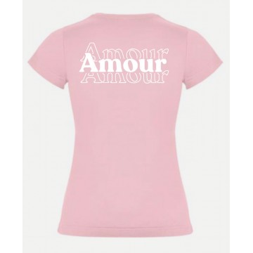 Tee-shirt Amour rose clair
