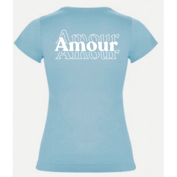 Tee-shirt Amour bleu ciel