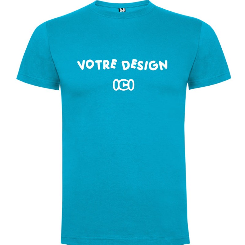 Tee-shirt unisexe turquoise personnalisable