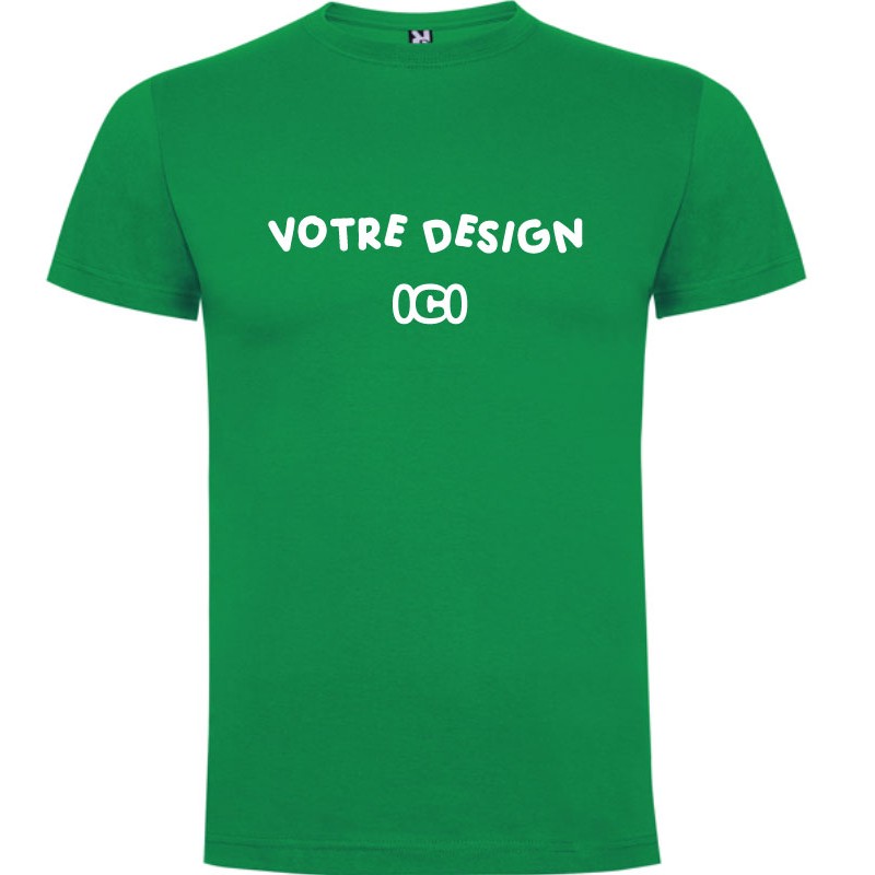 Tee-shirt unisexe vert personnalisable