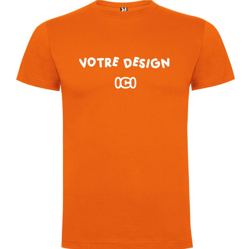 Tee-shirt unisexe orange personnalisable