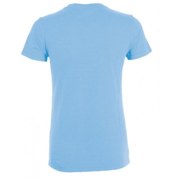 Tee-shirt coupe femme bleu ciel personnalisable