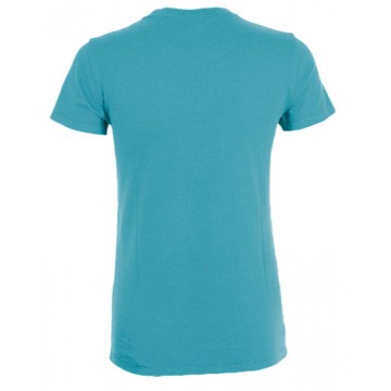 Tee-shirt coupe femme bleu turquoise personnalisable