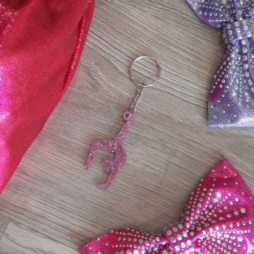 Porte-clés Gymnaste rose...