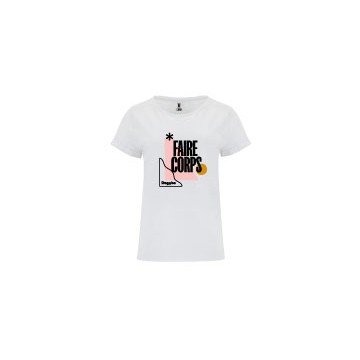 Tee-shirt "Faire Corps" femme ROSE