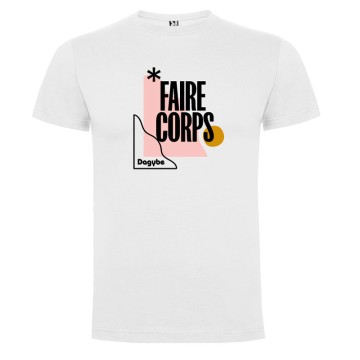 Tee-shirt "Faire Corps" homme ROSE